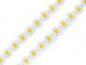Preview: Ätzespitze Blumen Weiß Gelb Breite 15 mm Zierband