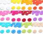 Preview: Kunststoffknopf Ø 15 mm viele Farben runder Knopf 4 Löcher Kinderknopf