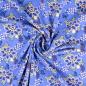 Preview: Baumwolljersey Blumenmuster blau Multicolor