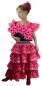 Mobile Preview: Flamencokleid für Kinde pink/schwarz