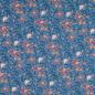 Preview: PIQUE SUPER STRETCH Jeansblau Multicolor Blumen Kirschen