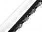Preview: 1 m Ziergummi 12 mm breit Gummiband Wäschegummi weiß schwarz elastisches Band