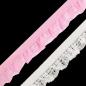 Preview: 1 m decorative elastic 18 mm elastic band laundry rubber white pink elastic band ruffle band
