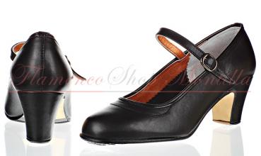 Flamenco Schuhe 250/T5 schwarz Glattleder benagelt