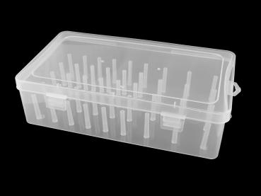 Storage box for sewing thread, plastic transparent