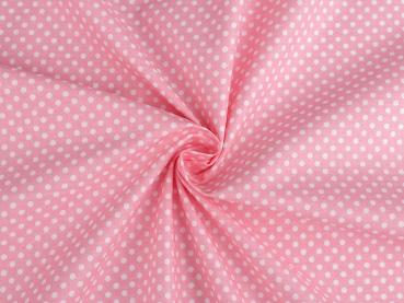 0.5 m cotton with small dots powder pink white