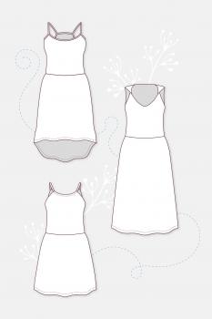 COCO Schnittmuster von Pattydoo Damen Sommerkleid Papierschnittmuster Kleid