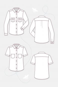 JULIE paper sewing pattern by Pattydoo women shirt blouse shirt blouse