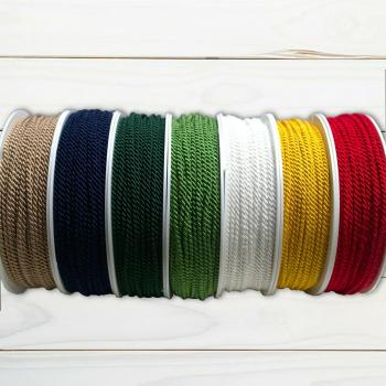 1 meter cord 2.8mm twisted cotton viscose by the meter many colors