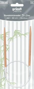 Gründl Rundstricknadel Bambus Delux Länge 60 cm Stärke 4 - 8 mm Stricknadeln