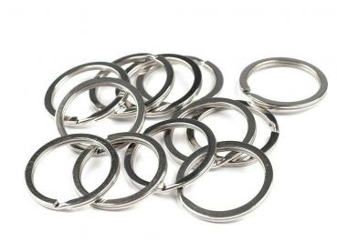 10 flat key rings Ø30 mm costume jewelry metal nickel color key ring