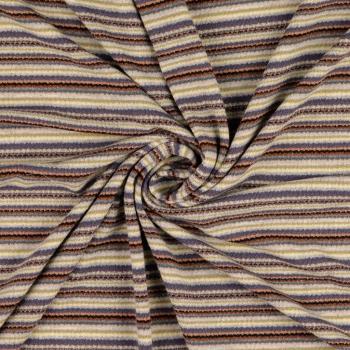 Viscose Jersey Knit Stripes Gray Muticolor