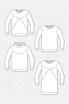 ZOEY paper sewing pattern Pattydoo women's shirt, women's sweater and dress