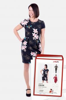 CHLOE Schnittmuster von Pattydoo Damen Sweatkleid Jerseykleid Kleid Tulpenkleid