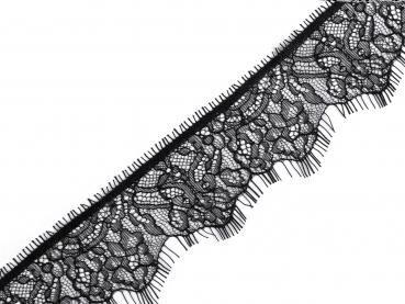 1 m französische Spitze schwarz Breite 55 mm Syntetisch Zierspitze Zierband