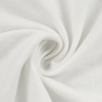 Molton Stoff aus Baumwolle und Polyester für Stoffmasken Windeln weiß Meterware
