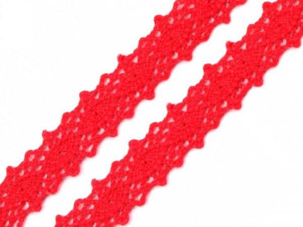 Bobbin lace cotton red 12mm