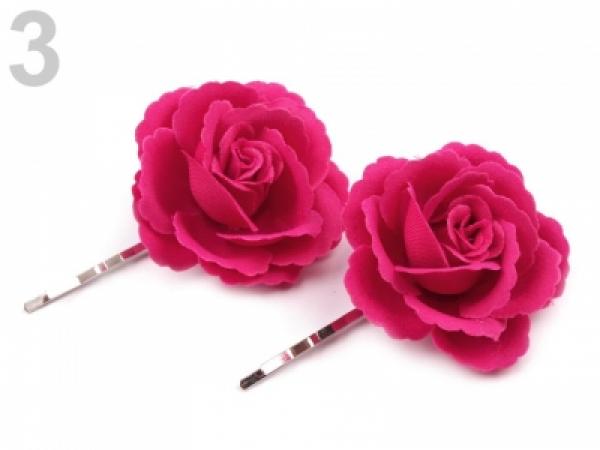 Flamenco flower with hairpin red and pink
