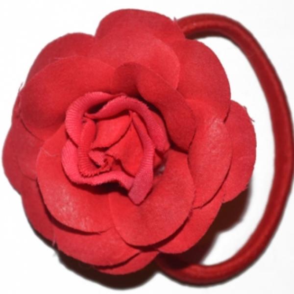 Flamenco flower with hair tie for children in many colors