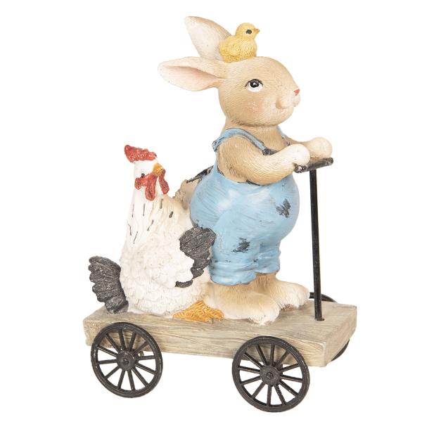 Easter decoration rabbit on scooter