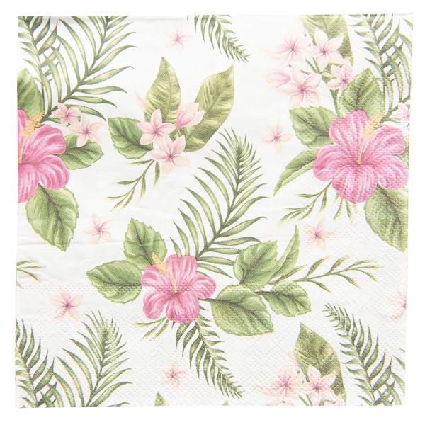 Paper napkins pink flowers