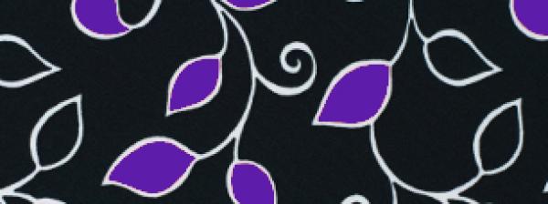 Crespon Koshibo schwarz mit violetten Blättern