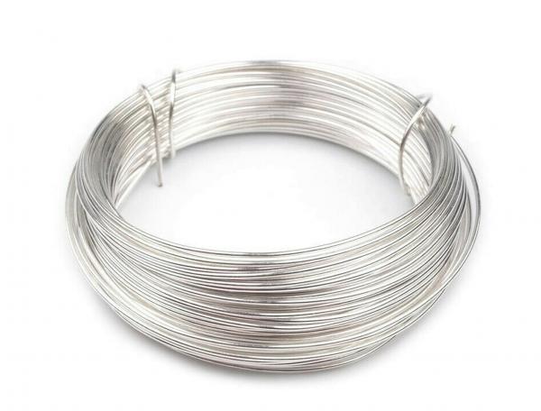 10 m copper wire Ø 0.8 mm for jewelery or decorations, light silver