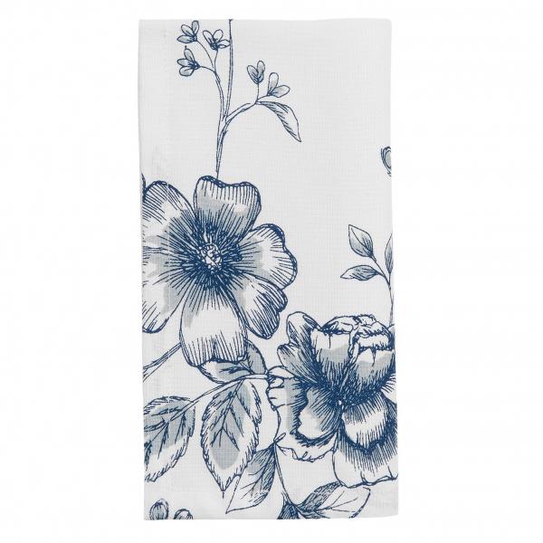 Napkin cotton blue flowers fabric