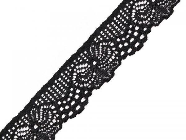black lace elastic width 30 mm
