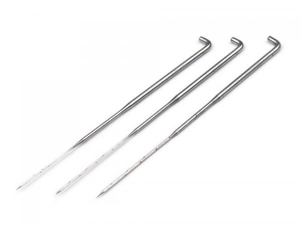 3 Filznadeln Set Stärken 0,5; 0,6 und 0,7 mm Nadellänge 78 mm Metall Nadeln