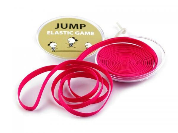 4 m Hüpfgummi für Gummitwist 7 mm breit Pink Jump elastic game