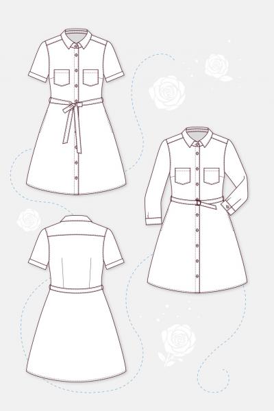 HOLLY paper sewing pattern Pattydoo ladies shirt ladies blouse dress shirt dress dress