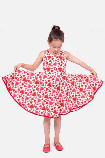 LENI Papier Schnittmuster Pattydoo Kinderkleid Mädchen Kleid Papierschnittmuster