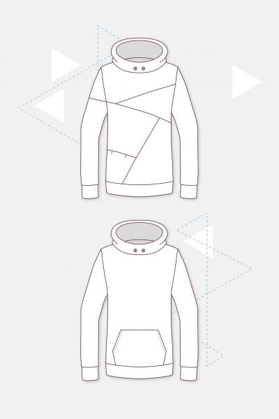 LUKE paper sewing pattern Pattydoo mens men freestyle hoodie shirt sweater