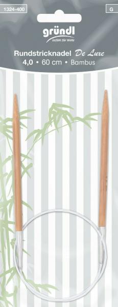 Gründl Rundstricknadel Bambus Delux Länge 60 cm Stärke 4 - 8 mm Stricknadeln