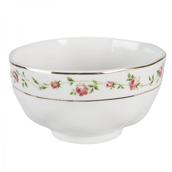 Porcelain bowl soup bowl fruit bowl serving bowl rose flower border