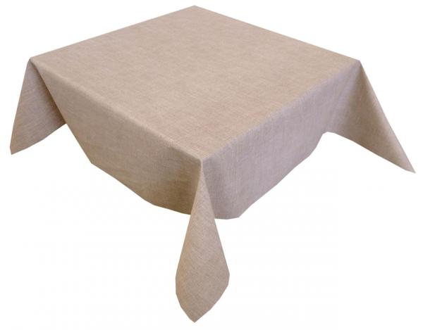Stoff für Tischdecken Schmutzabweisend Beige Baumwolle Polyester mit Teflonharz behandelt 140 cm Breite Landhausstil modern