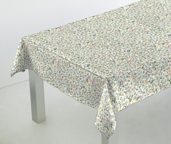 Stoff für Tischdecken Schmutzabweisend Blumen Baumwolle Polyester mit Teflonharz behandelt 140 cm Breite Landhausstil modern