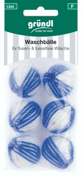6 Waschbälle Fusselbälle Wäsche Ball Gründl 1354