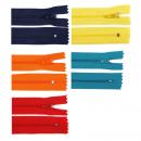 Zipper 18cm not divisible 3 mm spiral yellow red orange blue
